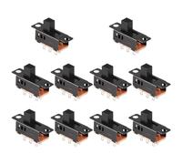 iFutniew 10Pcs High Knob 6 Pin 3 Position DPDT Panel Slide Switch 0.5A 50V DC