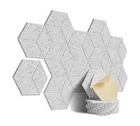 iFutniew 12 PACK Acoustic Foam,Self-Adhesive Sound Proof Panels,for Sound Insulation &Acoustic Treatment(Gray)