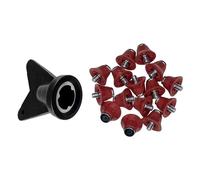iFutniew 12 Pcs Football Boot Studs Rugby Studs Turf 13mm M5 Screw Shoes Spikes, Soccer Studs for Competition Training Red