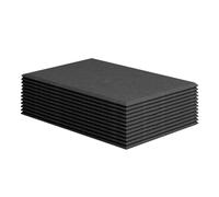 iFutniew 12Pack Self-Adhesive Acoustic Panels,Sound Proof Foam Panels, High Density Soundproofing Wall Panels Easy Install Easy to Use Black 15.7X12X0.4In