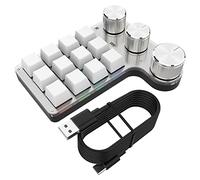 iFutniew 1Set Volume Button Knob Programming Macro Gaming Hotswap Keypad Mechanical Red Switch BT Keyboard White