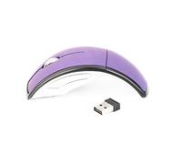 iFutniew 2.4GHz Wireless Laptop Folding Folding Arc Optical Mouse USB Mouse Purple