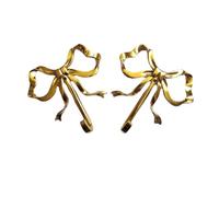 iFutniew 2 Pcs Bow Hook Towel Robe Hook, Brass Wall Hook Wall Hanging Towel Hook for Bathroom Bedroom Bathrobe Easy Install L