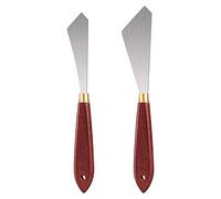 iFutniew 2 Pcs Painting Scraper Knife Stainless Steel Painting Mixing Scrapers Palette Painting Knife for Painting Art Tool