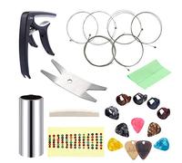 iFutniew 24PCS Guitar Capo Kit Acoustic Guitar Ukulele Mandolin Changing Tool for Guitar Beginners