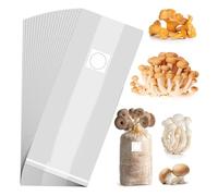 iFutniew 25 Pack Polypropylene Mushroom Spawn Bag 8X5X20Inch with Breathable for Substrates Strong Tear