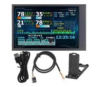 iFutniew 3.5 Inch IPS LCD Monitor Display Mini Capacitive Screen for AIDA64 USB Computer Monitor USB LCD Display PC Case Linux Black