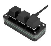 iFutniew 3 Keys Macro Programming Mini Keyboard for Photoshop Gaming Hotswap Programming Keypad Copy Paste Macropad Easy Install Easy to Use Black Type B