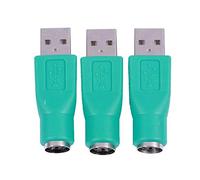 iFutniew 3 Pcs Keyboard Mouse USB Male 2.0 to PS/2 Female Mini DIN 6P Connector