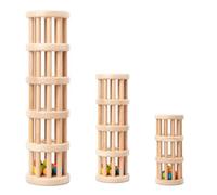 iFutniew 3Pack Wood Rain Maker Stick Tube for Kids Rain Tube Rattle Tube Rain Stick Shaker Music Sensory Auditory Instrument Toy Wood Color