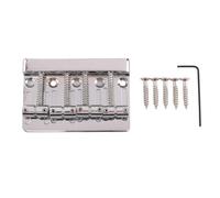 iFutniew 4 String Hardtail Bridge for Precision Jazz Bass Chrome 201B-4 Badass