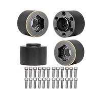 iFutniew 4Pcs Brass Weights RC Crawler Weights Wheel Hex Hub Widen Adapter for 1/10 RC Crawler 1.9 2.2Inch Wheels Rim Axial SCX10 TRX4 15mm