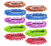 iFutniew 5Pairs Multi Function Duster Mop Slippers Shoes Cover Chenille Fiber Washable Foot Socks Floor Cleaning Tools Shoe Cover