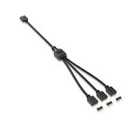 iFutniew 5V 3-Pin Extension Cable for Computer Motherboard 1 Hub Cable Connection Extension ARGB Splitter, Black