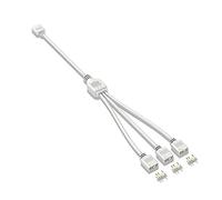 iFutniew 5V 3-Pin Extension Cable for Computer Motherboard 1 Hub Cable Connection Extension ARGB Splitter, White