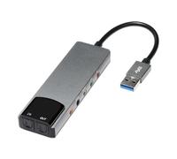 iFutniew 6-In-1 Computer Sound Card 5.1 USB External Sound Card Multi-Function Audio Converter for Notebook Aluminum Sound Card Easy Install Easy to Use
