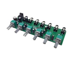 iFutniew 6 Ways Stereo Mixer Audio Distributor Mixing Board with Volume Control DC5-24V 1PC 6 Inputs 1 Output