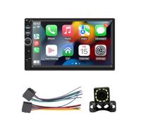 iFutniew 7 Inch Double Din CarPlay Car Stereo with CarPlay Android Auto ABS Car Radio with Mirror Link Bluetooth FM Reverse Camera