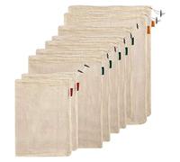 iFutniew 9 PCS Set of Reusable Mesh Produce Bags for Grocery, Vegetable & Storage Cotton Bags