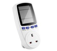 iFutniew AC Digital LCD Power Meter Power Meter Power Kwh Electric Energy Meter Measuring Socket Power Analyzer UK Plug