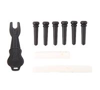 iFutniew Acoustic Guitar Parts Ebony Bridge Pins Peg+Saddle Nut Bone Slotted Replacements Guitar Accessories