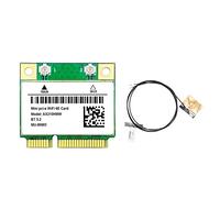 iFutniew AX210HMW WiFi Card+Antenna Replacement Spare Parts WiFi 6E Mini PCI-E AX210 802.11Ax/Ac 2.4G/5G/6Ghz BT5.2 Wireless Adapter for Laptop