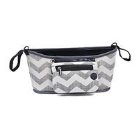 iFutniew Baby Push Organizer Stroller Mother Baby Bag Mummy Bag Storage Bag Striped Gray