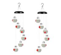 iFutniew Bird Feeders Wind Chimes Bird Feeders Set Outdoors Hanging Ant and Bee Proof Bird Feeders for Outdoors