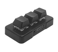 iFutniew Black Plastic Keyboard MK321 Pro 3 Key Mini Keyboard Mechanical Switch USB Connection for Office Game Multimedia Mechanical Keyboard 2.4G+Bluetooth