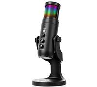 iFutniew Computer Recording Microphone Mobile Phone RGB Dynamic Light Effect Microphone Computer Live Recording Game Microphone