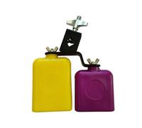 iFutniew Double Sambago Bell Latin Music Yellow Purple Cowbell High Low Sound Knocker Drum Percussion Instrument Replacement Parts Accessories