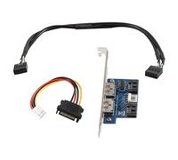 iFutniew Dual Port Sata To 5V 12V Power Over Esata USB Port Adapter Convert Expansion Converter Card Connect To 2.5 Inch 3.5 Inch Hard Disk