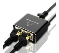 iFutniew Ethernet Splitter 1 in 2 Output High Speed 1000Mbps RJ45 Splitter Adapter for Cat5/5E/6/7/8 Cable Routers and More