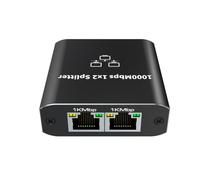 iFutniew Ethernet Splitter Ethernet Cable Splitter 1 to 2 - High Speed 1000Mbps Network Splitter Adapter with USB Power Cable for Cat5/5E/6/7/8 Cable