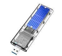iFutniew External M.2 NGFF SATA SSD Enclosure High Speed USB3.0 Gen1 5Gb/S Transparent SATA SSD Hard Drive Case for PC Blue, 455927A3
