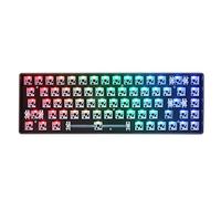 iFutniew GKS68 Portable Hot Swap RGB Mechanical Keyboard Kit Gaming Keyboard 68 Keys Wired Cable Hot Swap Shaft,C