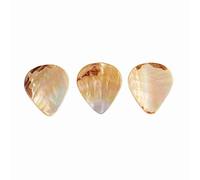 iFutniew Guitar Picks 3 Pcs Shell Tones Mother of Pearl Large Drop Shape Hand Polished Guitar Picks