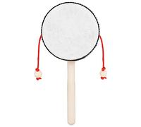 iFutniew Hand-Cranked Wooden Rattle Drum Children'S Early Education Teaching Aids Rattle Hand-Cranked Wooden Black-Edged Rattle
