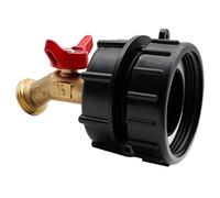 iFutniew IBC Tote Fitting,275-330 Gallon IBC Tote Tank Adapter Fine Thread Tote Valve,Lead- Brass Hose Faucet Valve Tool