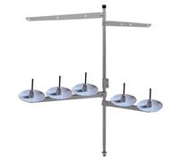 iFutniew Industrial Metal Sewing Machine Thread Stand Holder 5 Spool Thread Stand Holder for Sewing Embroidery Supplies with Heavy Duty Plastic Base