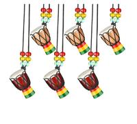 iFutniew Instrument Necklaces Djembe Drum Mini Pendant African Drum Wooden Classic,Necklace Drums and Percussion