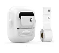 iFutniew Label Maker Machine with Tape Barcode Label Printer - Mini Portable Bluetooth Thermal Labeler, White