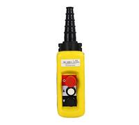 iFutniew Lift Control Pendant -A2913 Waterproof Handheld Pushbutton Switch with Electric Hoist Handle, 2 Buttons with Two Speed and Emergency Stop Functions