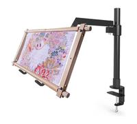 iFutniew Metal Needlework Frame Stand Adjustable Rotating Embroidery Stand Embroidery Frame Stand for Needle Points, Easy to Use
