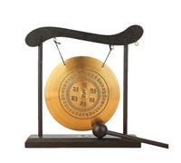 iFutniew Mini Desktop Gong Table Wind Chime Percussion Instrument Cymbals Gongs with Mallet for Home Decor Housewarm Gift-B Easy to Use