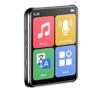 iFutniew Mini Portable MP3 Player Bluetooth Small Music Player Touch Screen Walkman Sports Music Player Built in 32G Card-Black Easy to Use