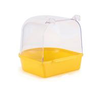 iFutniew Parrot Hanging Bathtub Easy to Install Canary Cage Accessories Pet Bird Bath Box Parrot Water Shower Bowl Bird Cage C 1 PCS