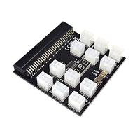 iFutniew PCI-E 12X6Pin Power Supply Breakout Board Adapter Converter 12V for BTC Antminer Miner Mining Server PSU GPU