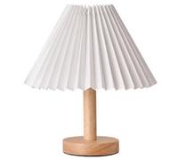 iFutniew Pleated Table Lamp Bedroom Bedside Personalized Night Light - White USB Charging 7W A1 Easy Install Easy to Use