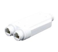 iFutniew POE Repeater Plastic POE Repeater 2 Port Waterproof IP66 10/100Mbps 1 to 2 with IEEE802.3Af/At 48V Outdoor for POE Switch Camera